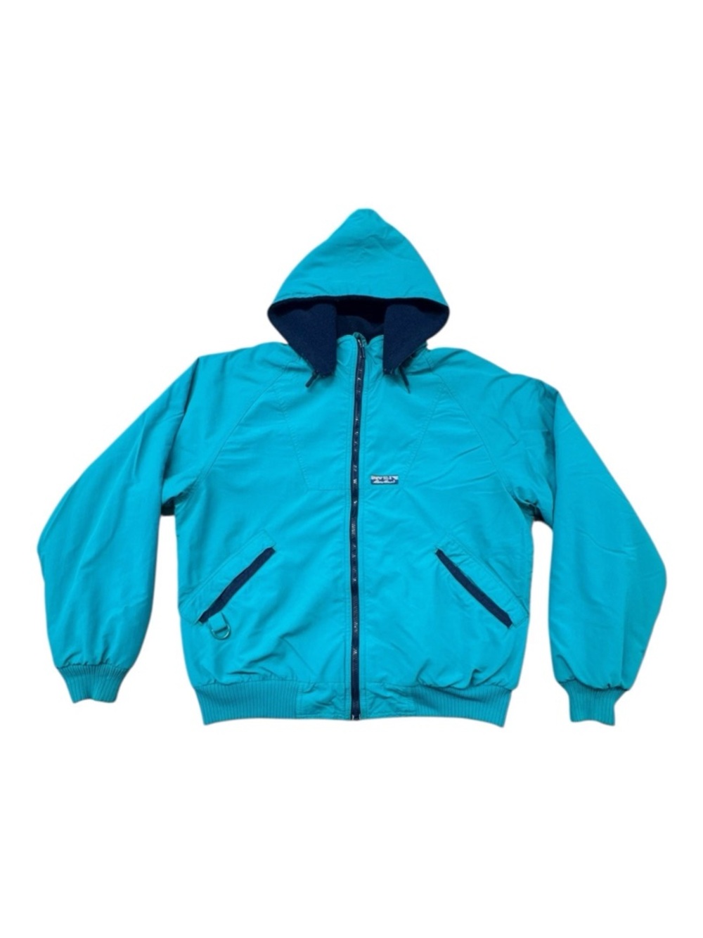 Eddie Bauer Teal Blue Hooded Windbreaker